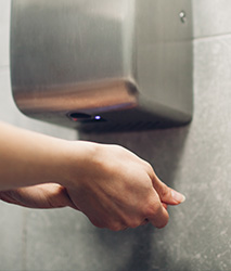 Tis the season - Hands under hand dryer